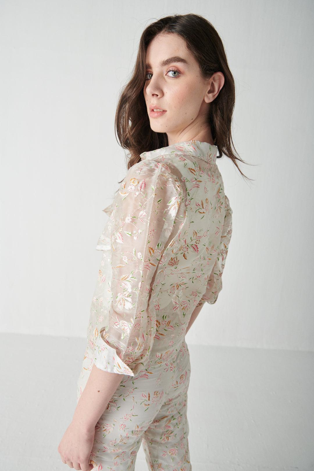Printed Ruffle Shirt - Sotbella