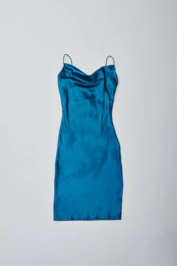 Satin Mini Dress-Sotbella