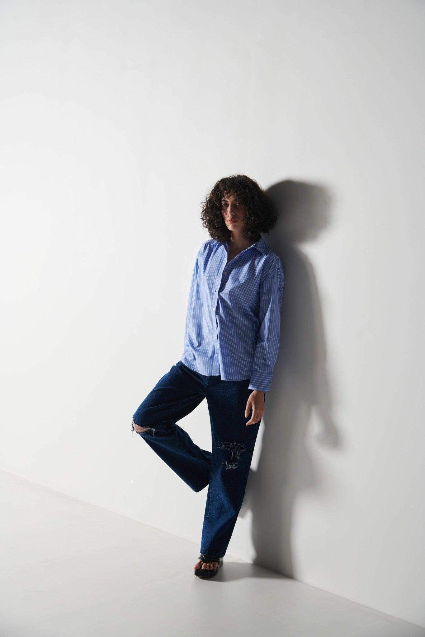 Slashed Pocket Ripped Denim-Sotbella