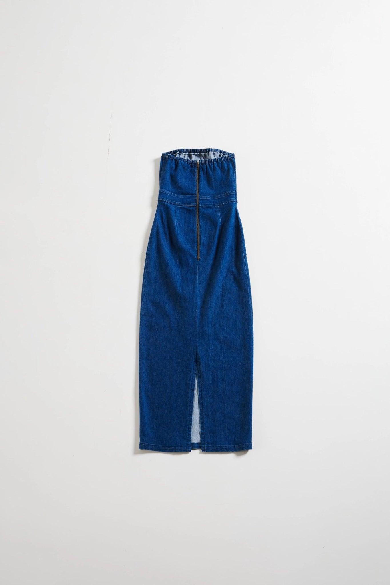 Sleeveless Denim Elegance-Sotbella