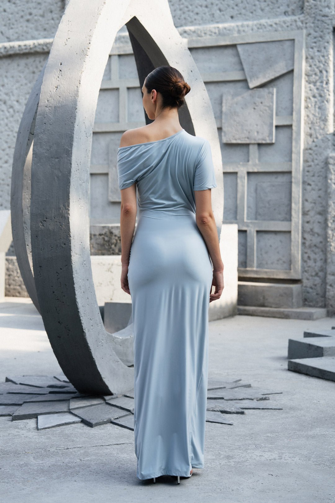 WAIST - KNOT DRAPED MAXI DRESS - Sotbella