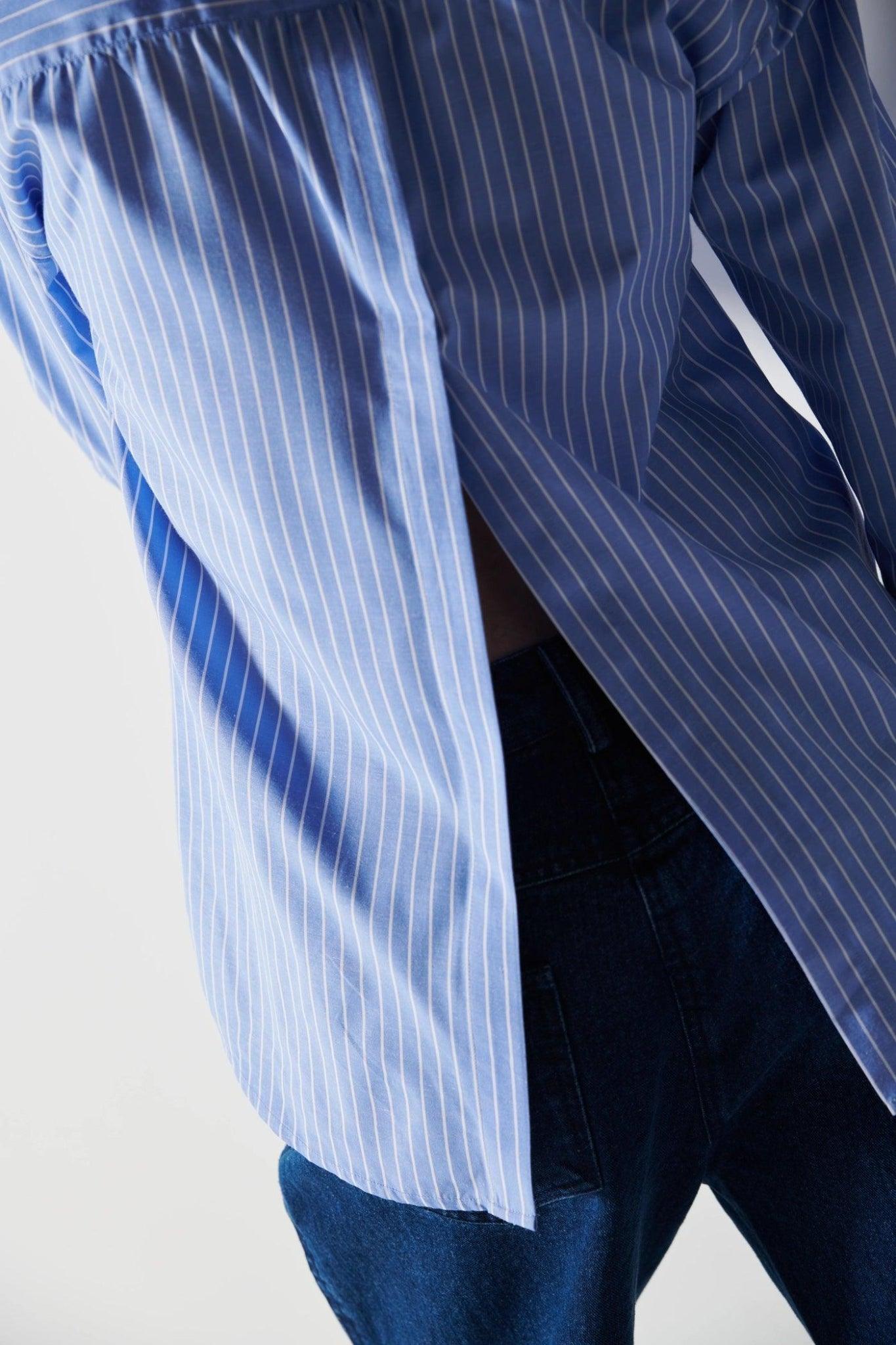 White Pin Stripped Shirt-Sotbella