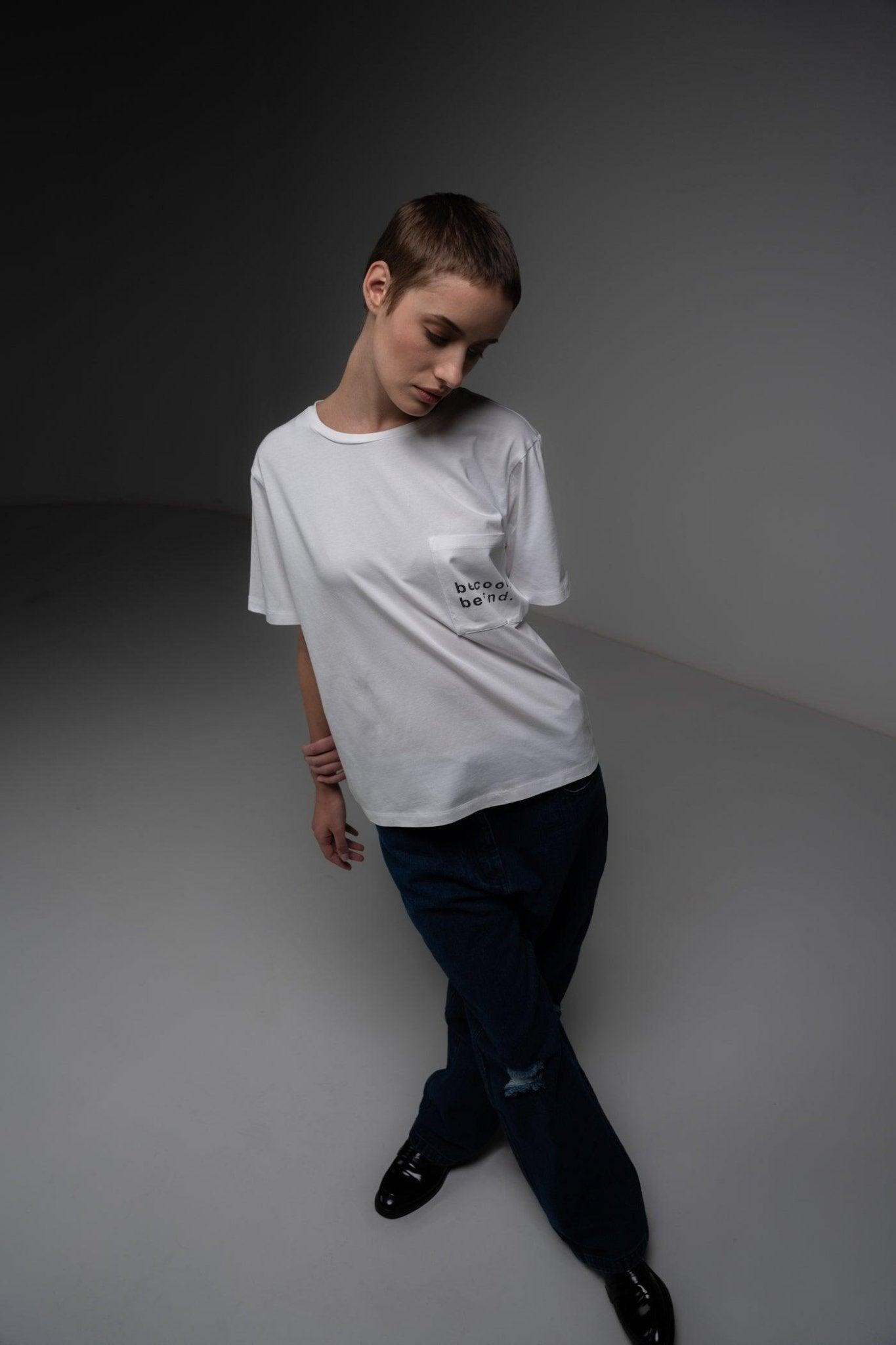 WHITE ROUND NECK T-SHIRT - Sotbella
