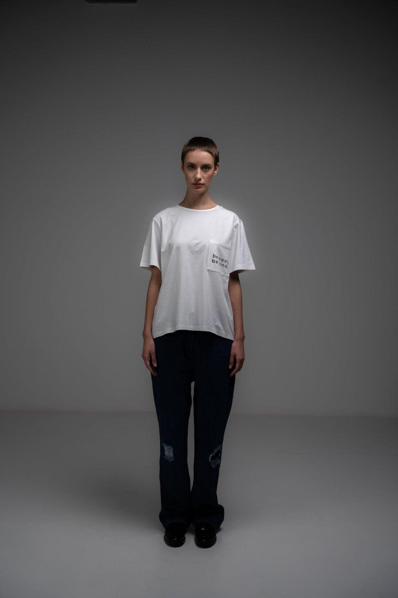 WHITE ROUND NECK T-SHIRT - Sotbella