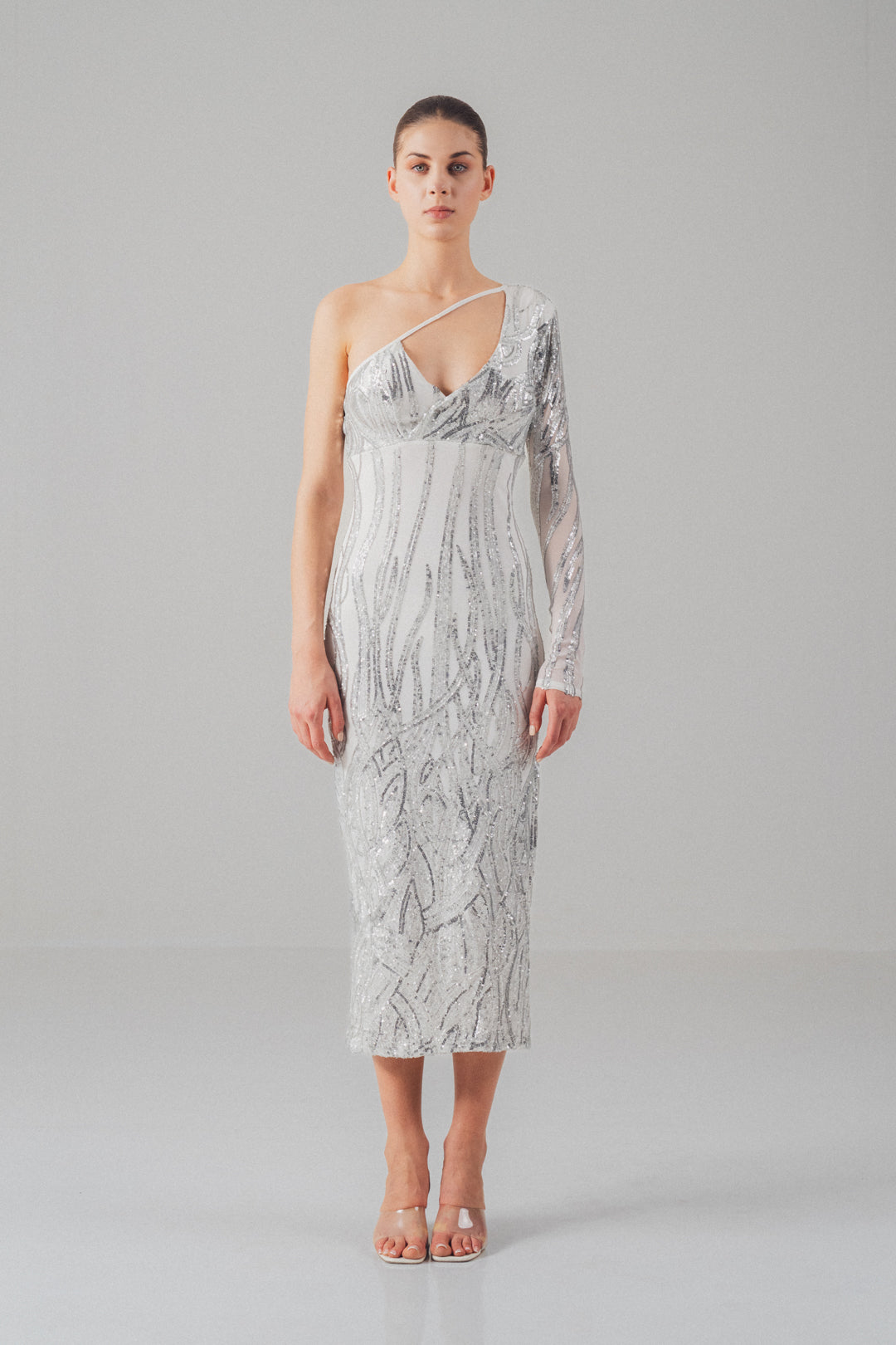 Silver Sequin Dress