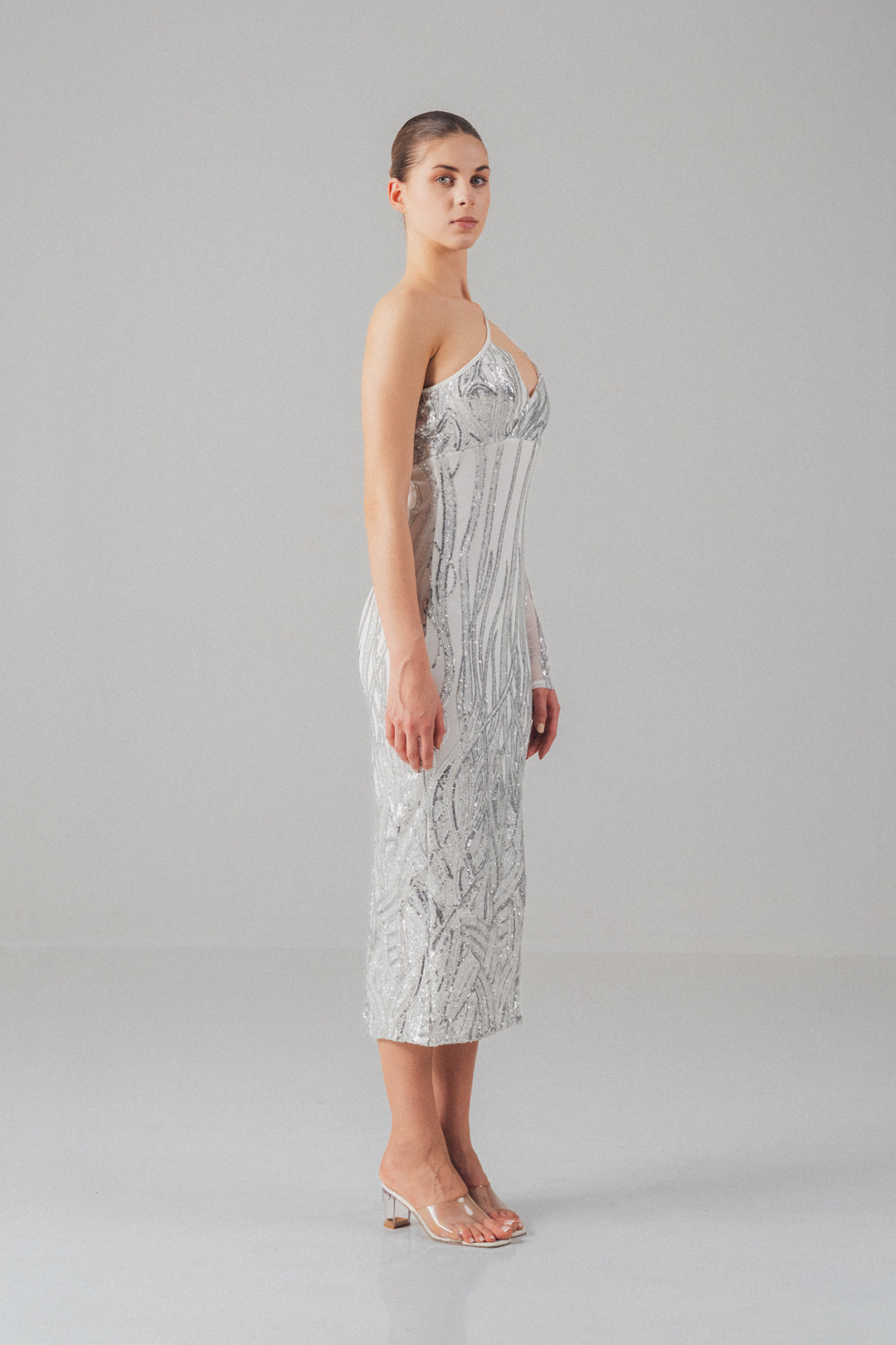 Silver Sequin Dress