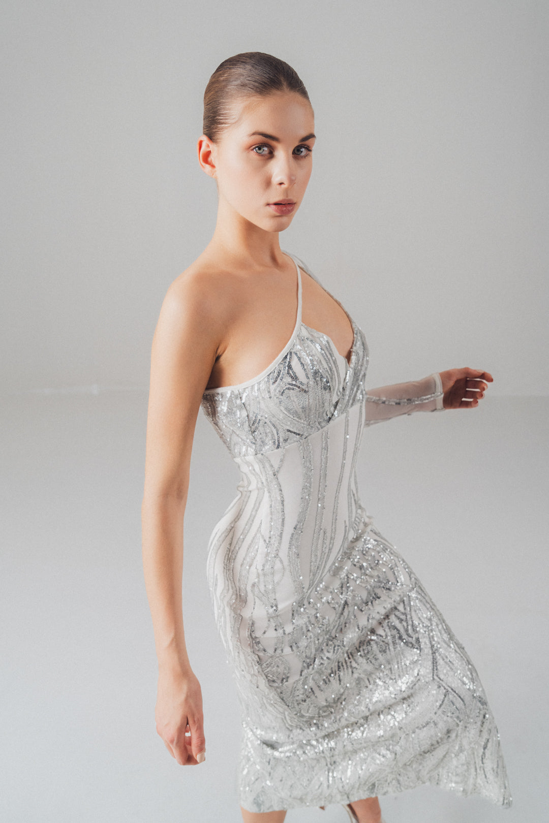 Silver Sequin Dress