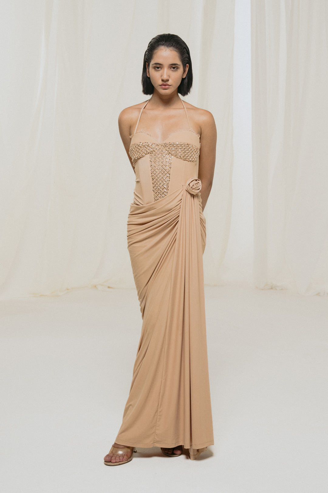 Corset Draped Gown