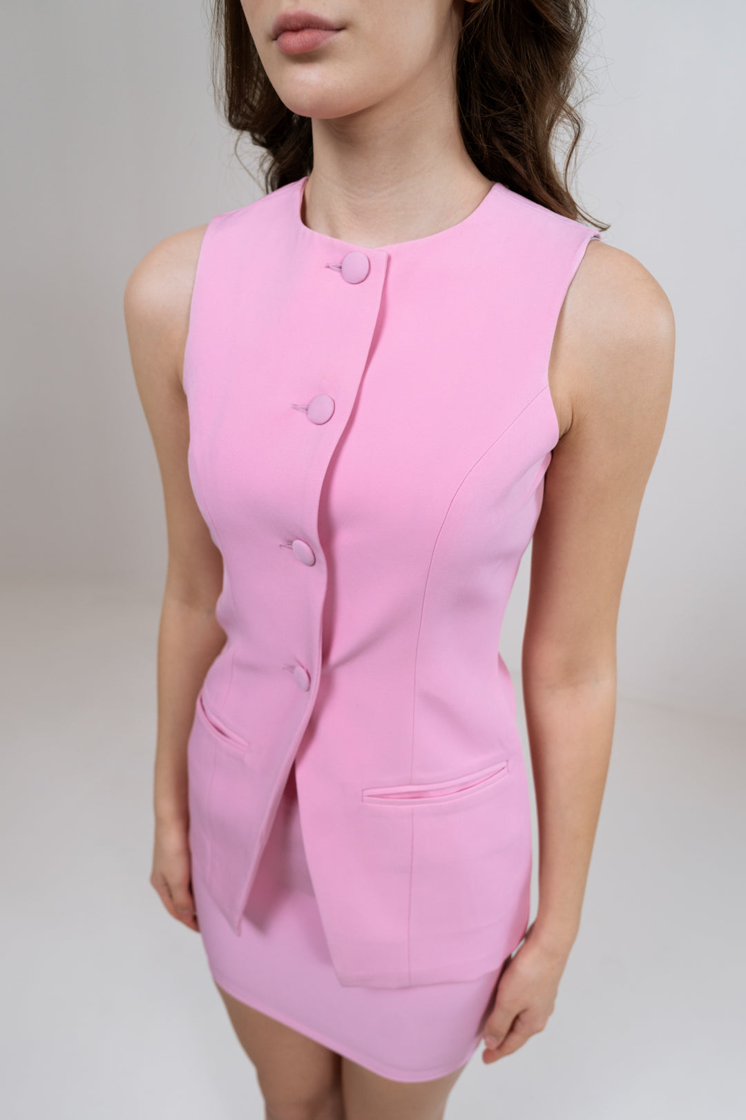 PINK HALF JACKET AND MINI SKIRT CO-ORD SET – Sotbella