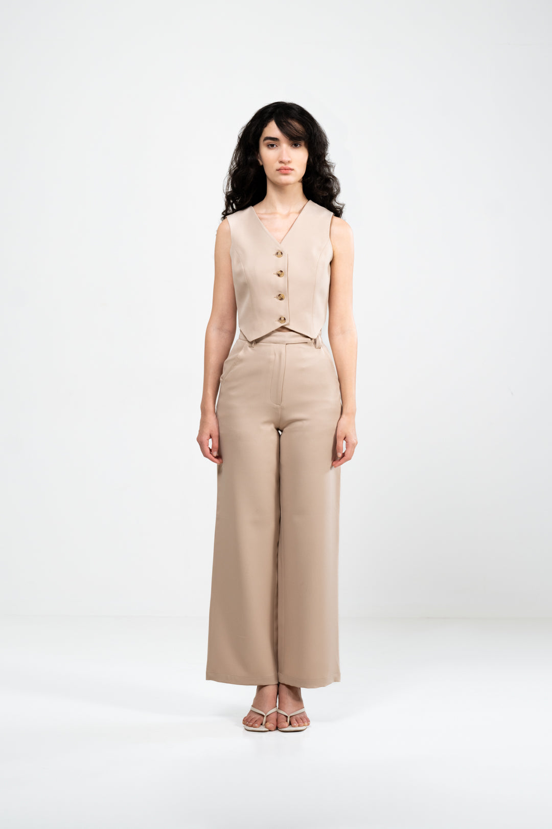 BEIGE WAIST COAT