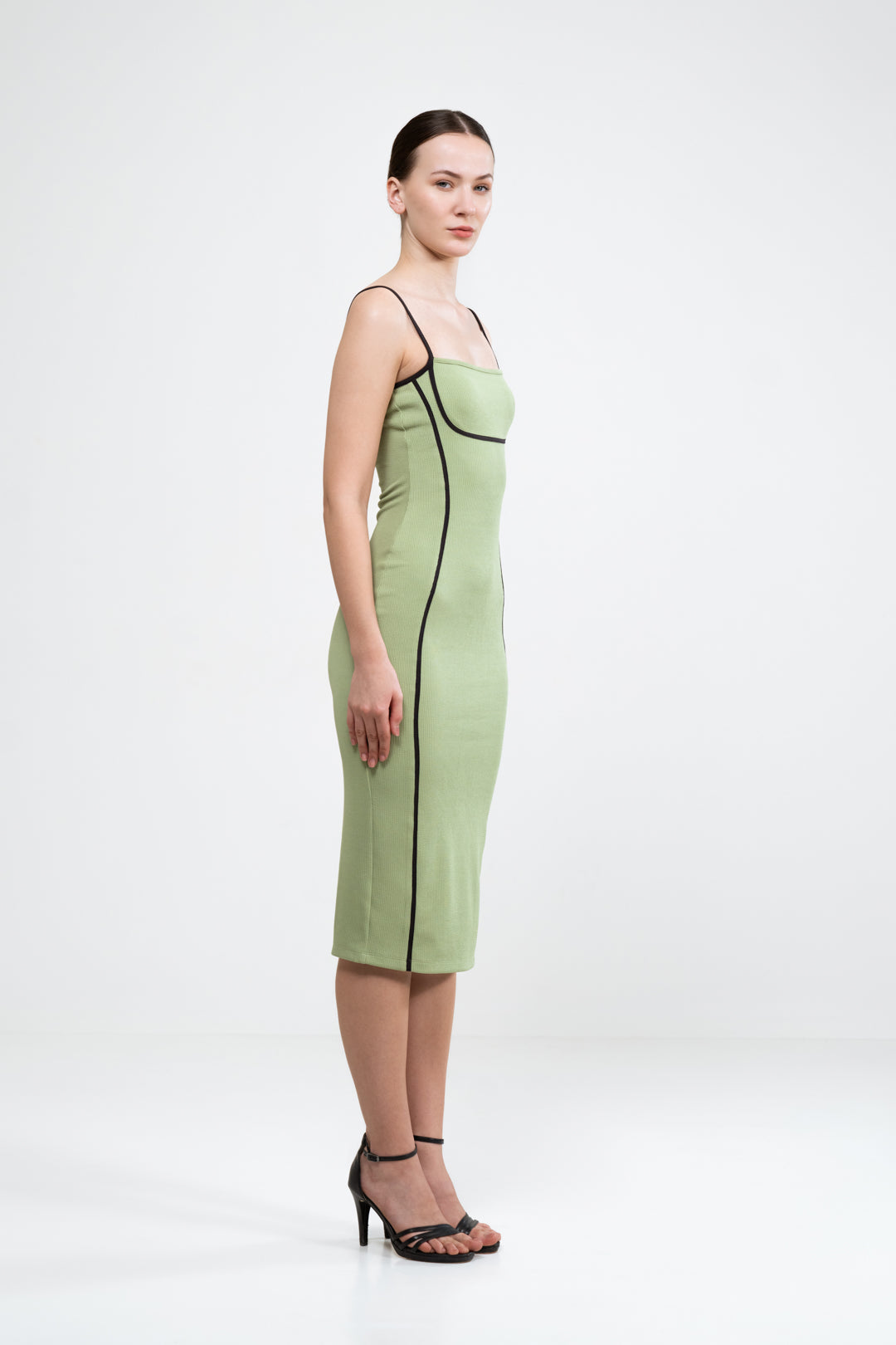 SAGE GREEN BODYCON SLIP DRESS