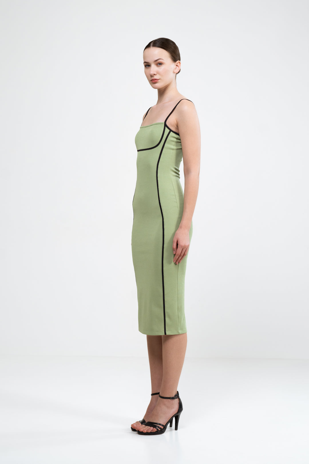 SAGE GREEN BODYCON SLIP DRESS