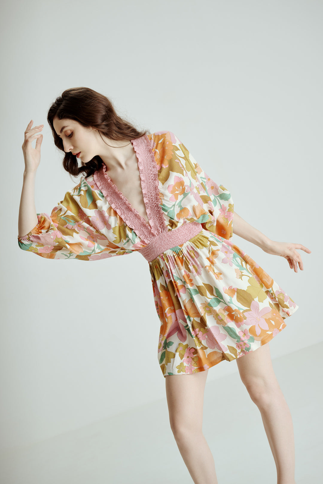 FLORAL PRINT SHORT DRESS