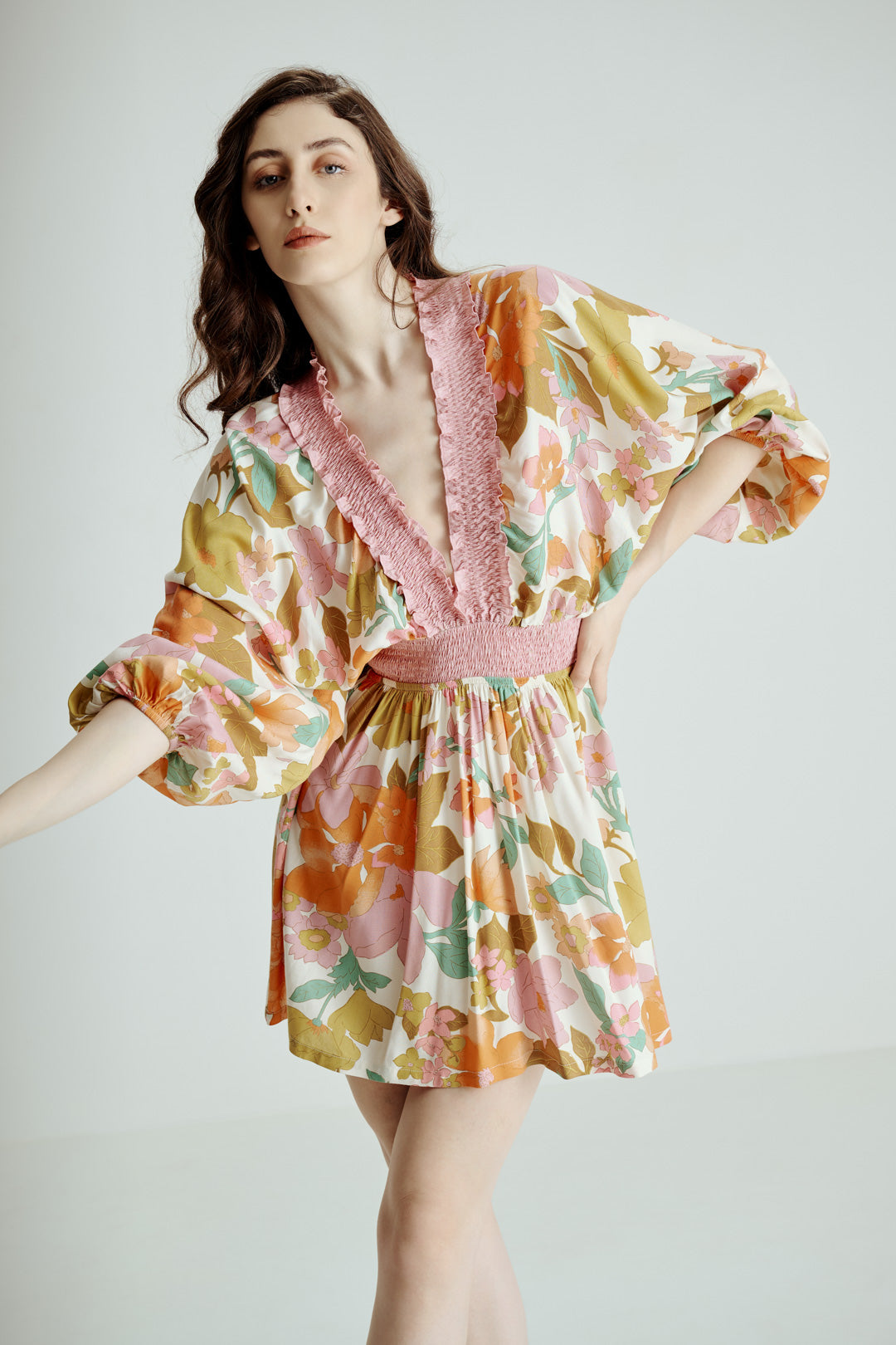 FLORAL PRINT SHORT DRESS