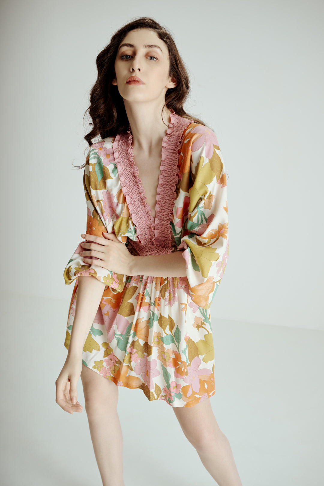 FLORAL PRINT SHORT DRESS