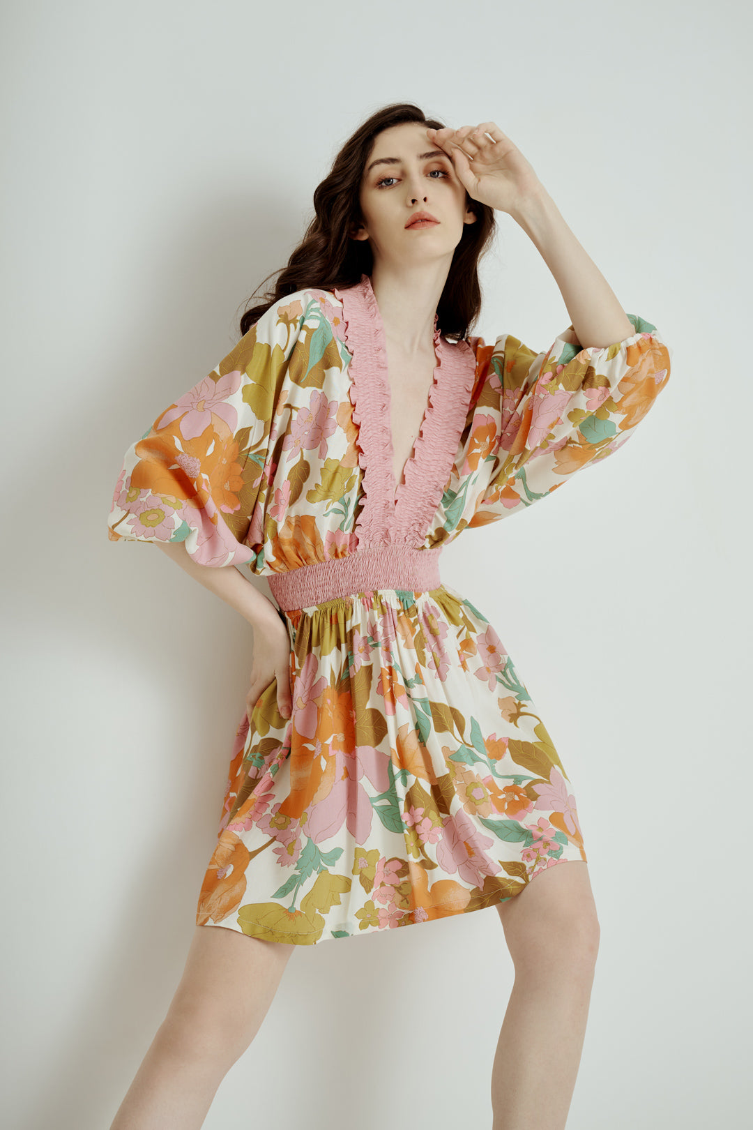 FLORAL PRINT SHORT DRESS
