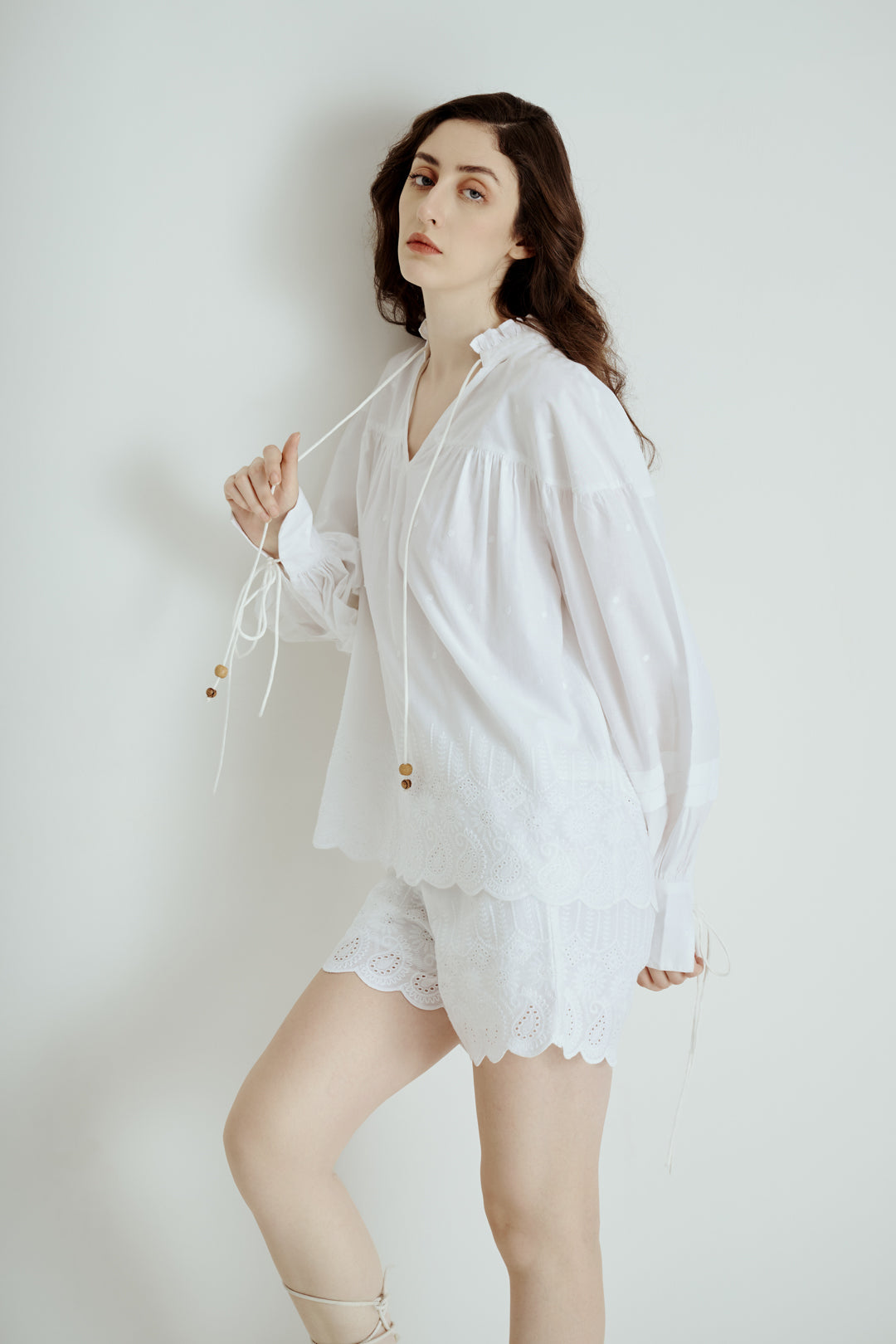 EMBROIDERED TUNIC AND SHORTS CO-ORD SET
