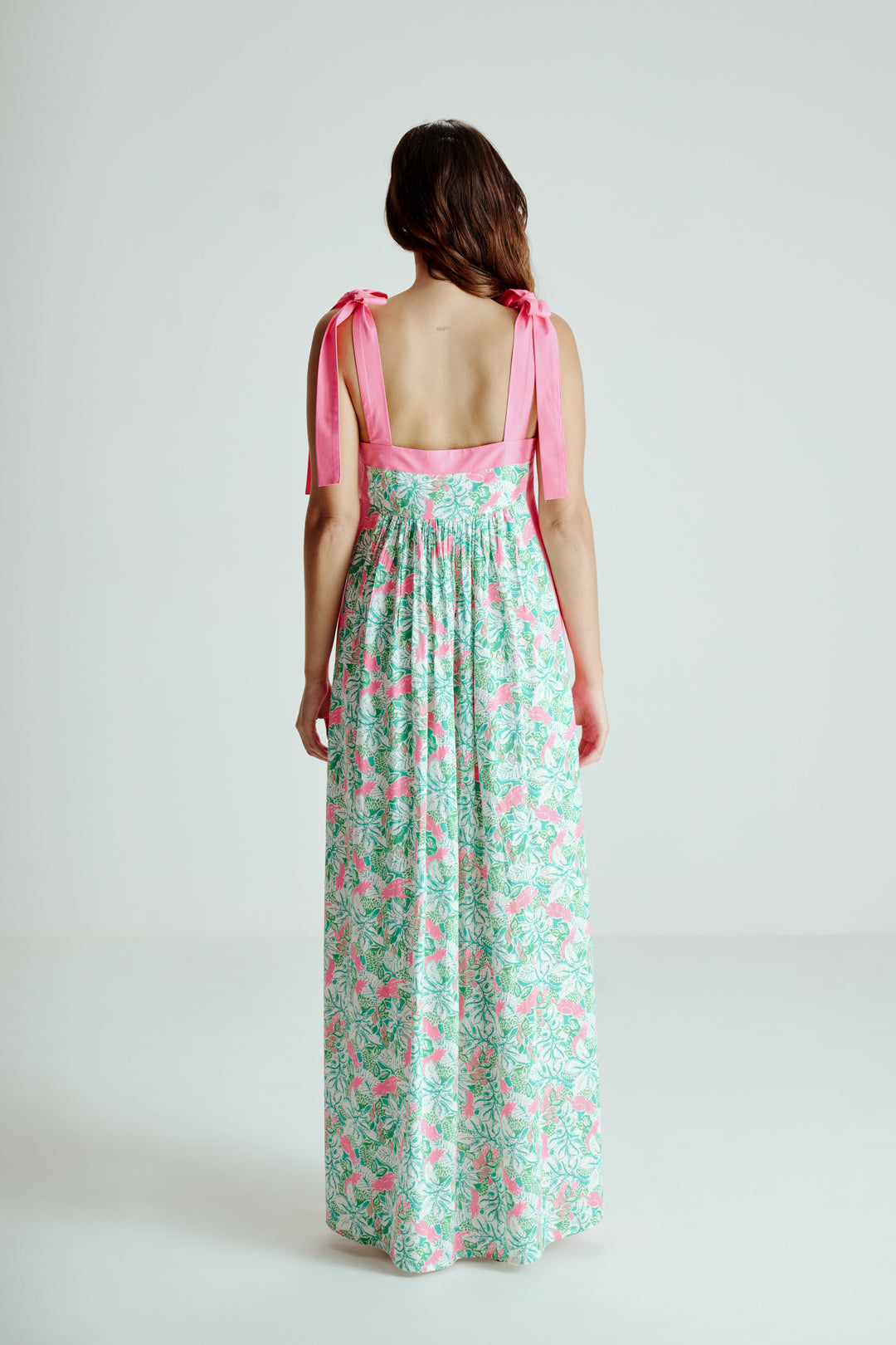 TIE-STRAP MAXI DRESS