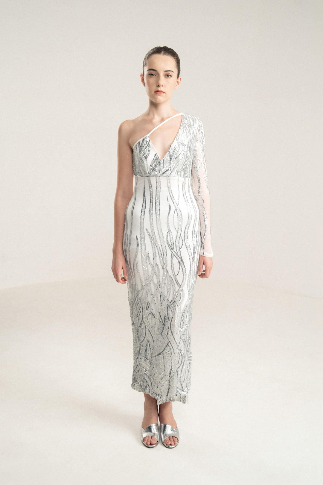 Silver Sequin Dress