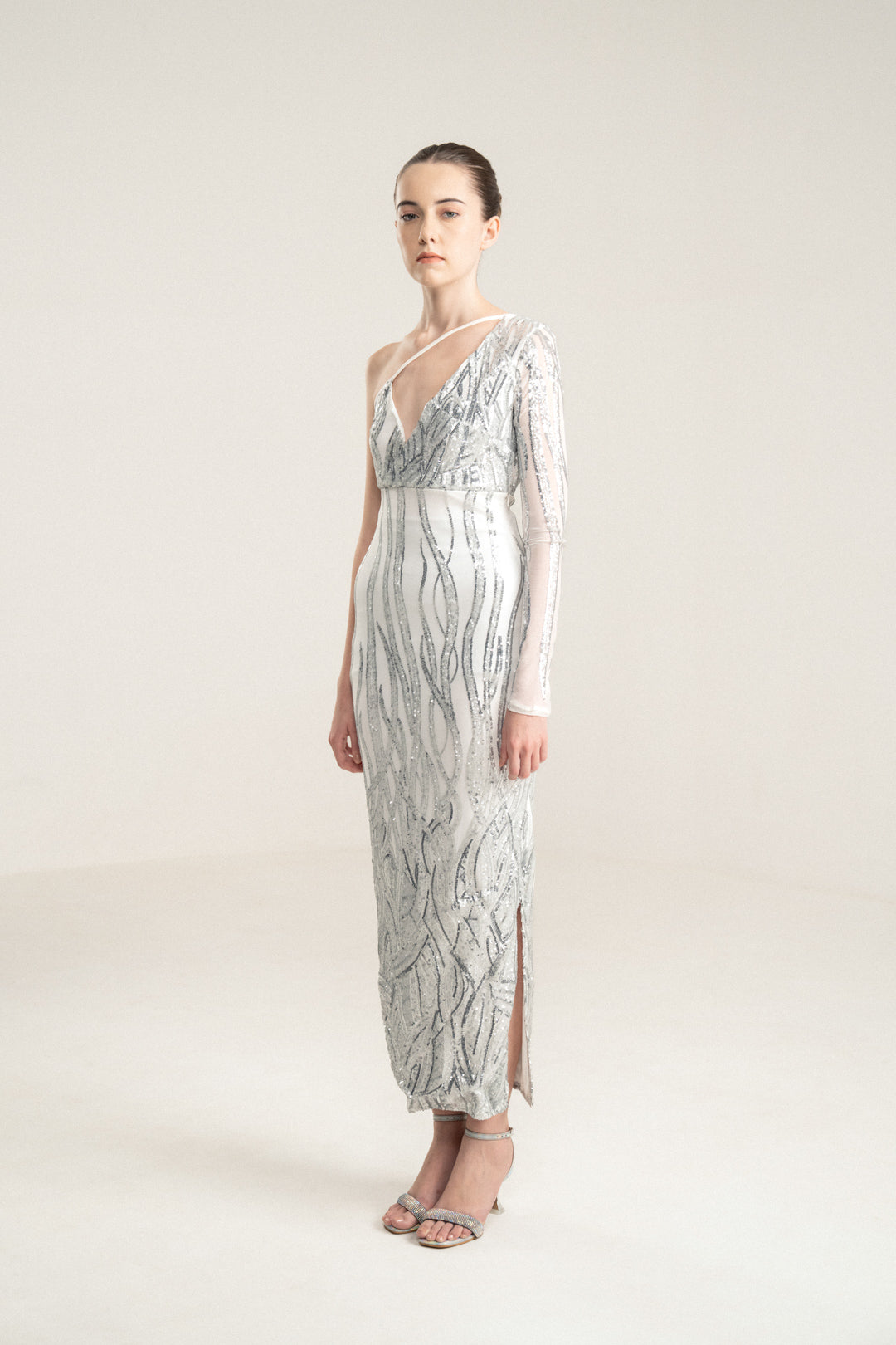 Silver Sequin Dress