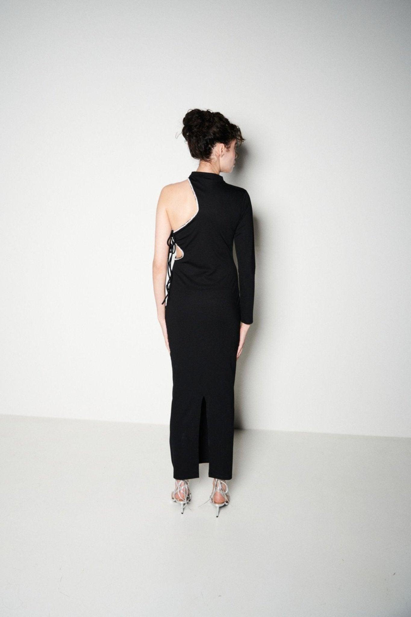 Asymmetric Cut Out Evening Gown - Sotbella