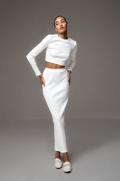 BASIC WHITE TOP AND SKIRT CO - ORD SET - Sotbella