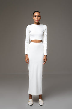 BASIC WHITE TOP AND SKIRT CO - ORD SET - Sotbella