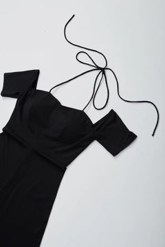Black Jumpsuit With Slits - Sotbella