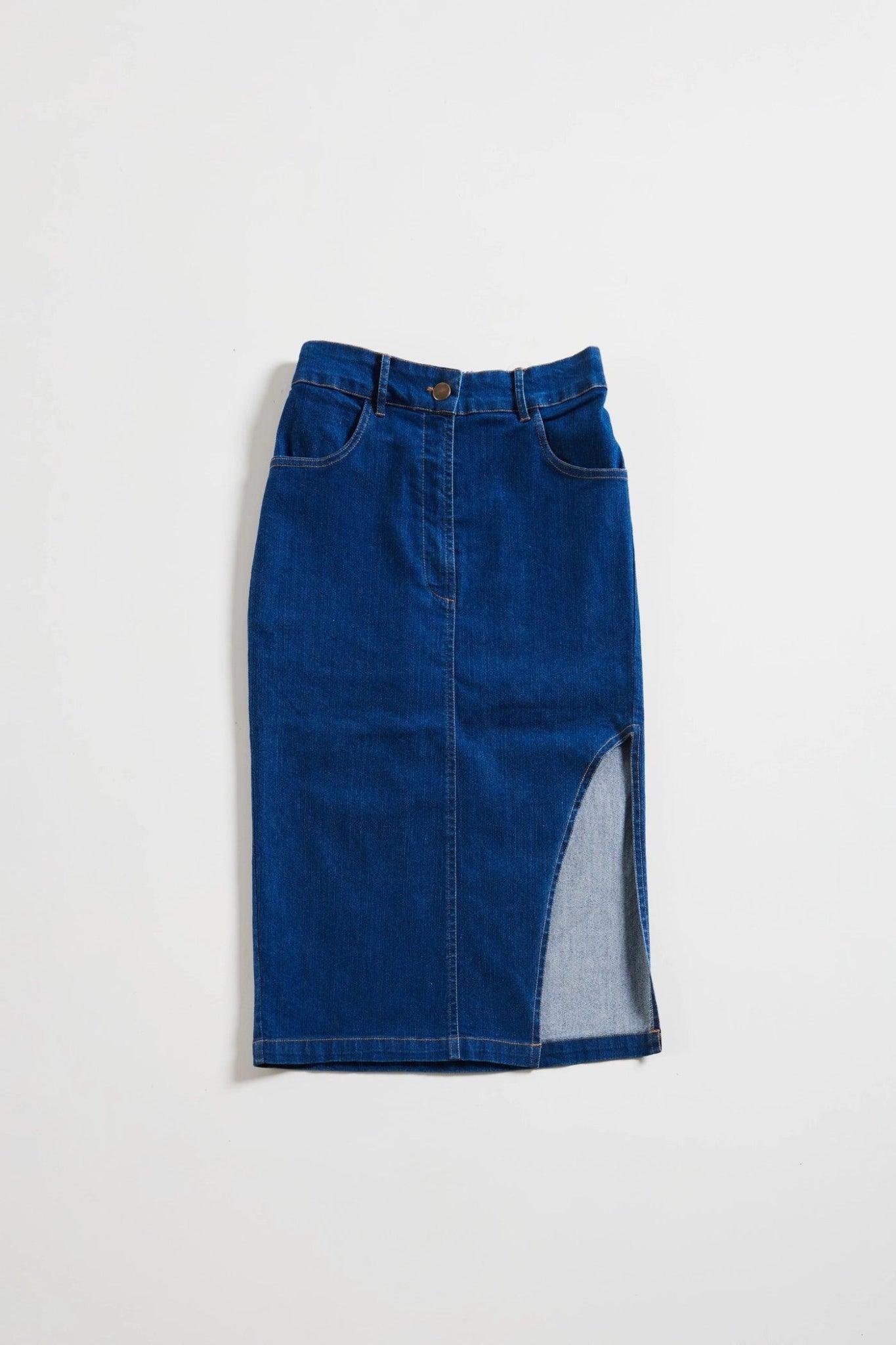 Blue Horizon Side-Slit Skirt - Sotbella
