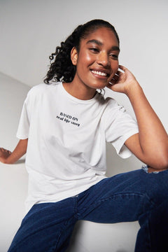 Classic White Tee And Ripped Denim Combo - Sotbella