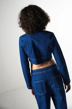 CONTEMPORARY CROP DENIM JACKET - Sotbella