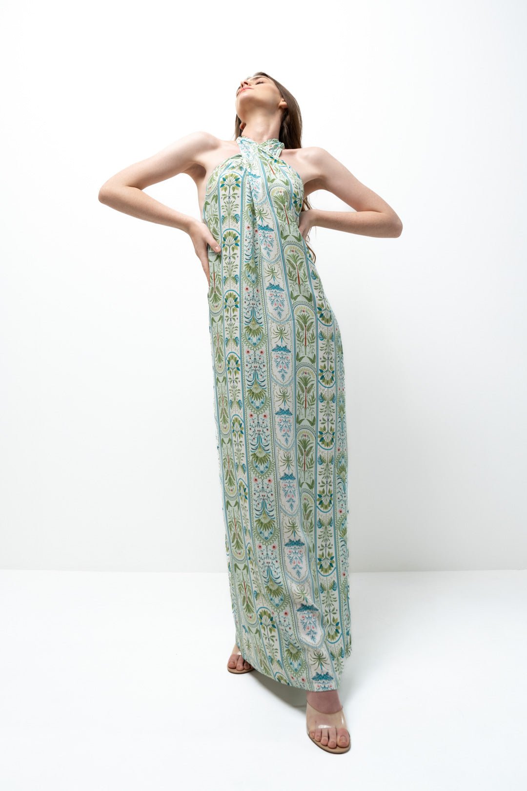 CROSS NECK MAXI DRESS - Sotbella