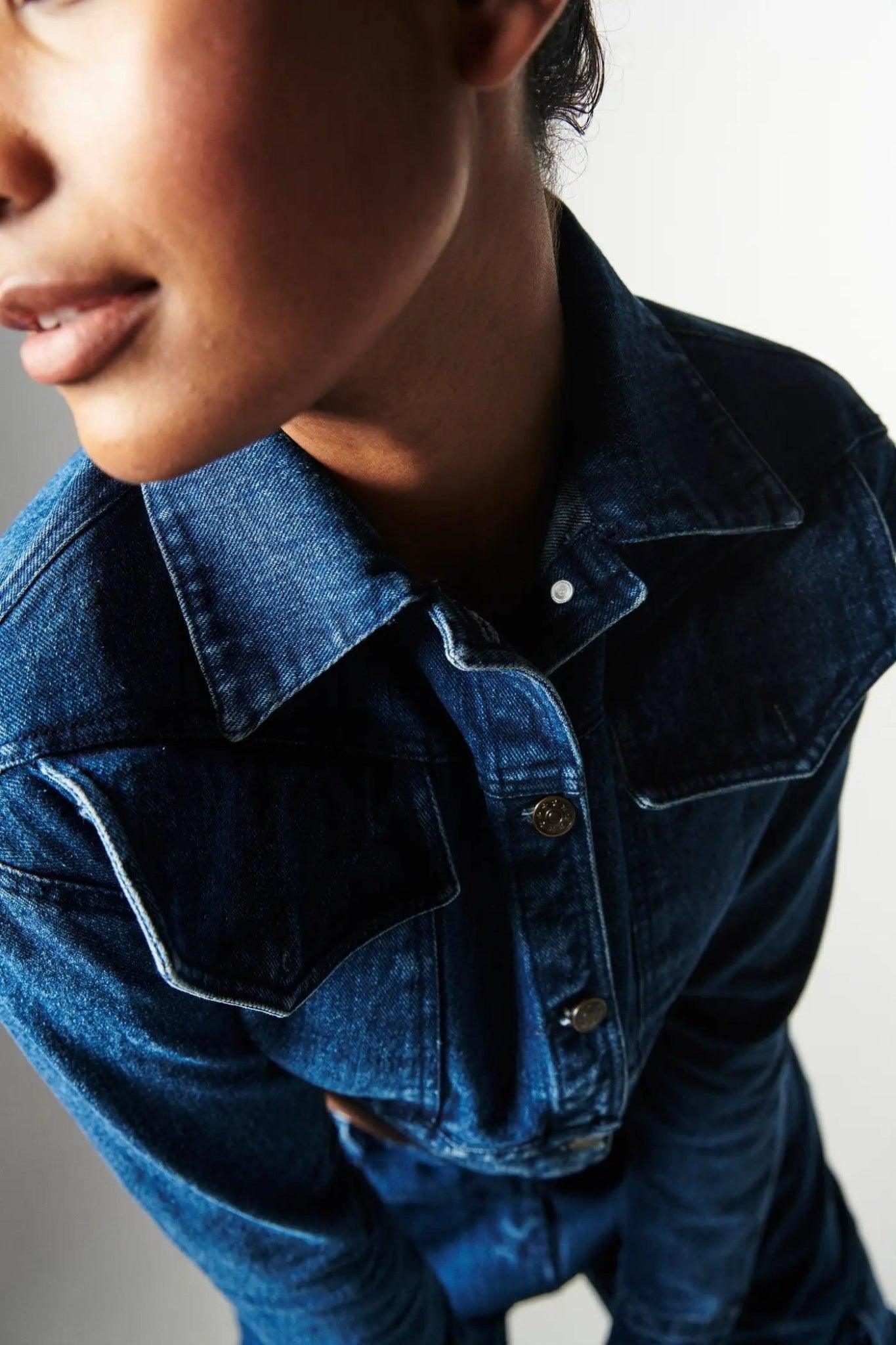 Denim Crop Jacket - Sotbella