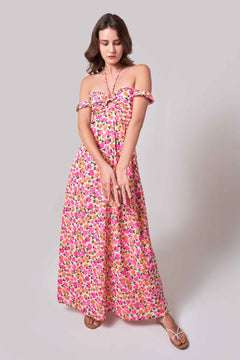 FLORAL CUT - OUT DETAIL MAXI DRESS - Sotbella