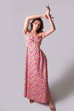 FLORAL CUT - OUT DETAIL MAXI DRESS - Sotbella