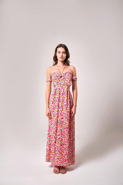 FLORAL CUT-OUT DETAIL MAXI DRESS - Sotbella