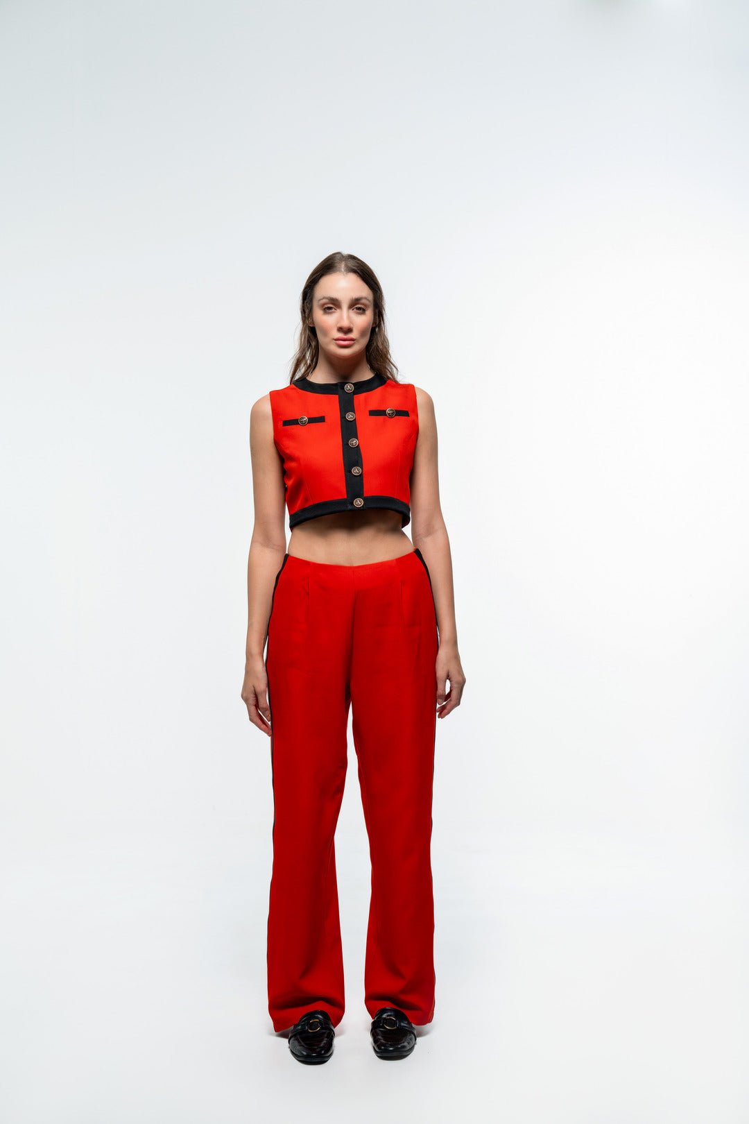 FORMAL RED TOP AND PANT CO - ORD SET - Sotbella