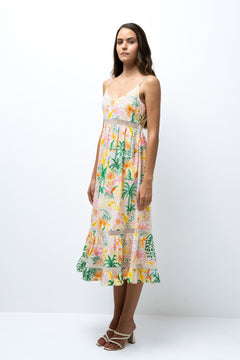 LACE - INSET PRINTED DRESS - Sotbella