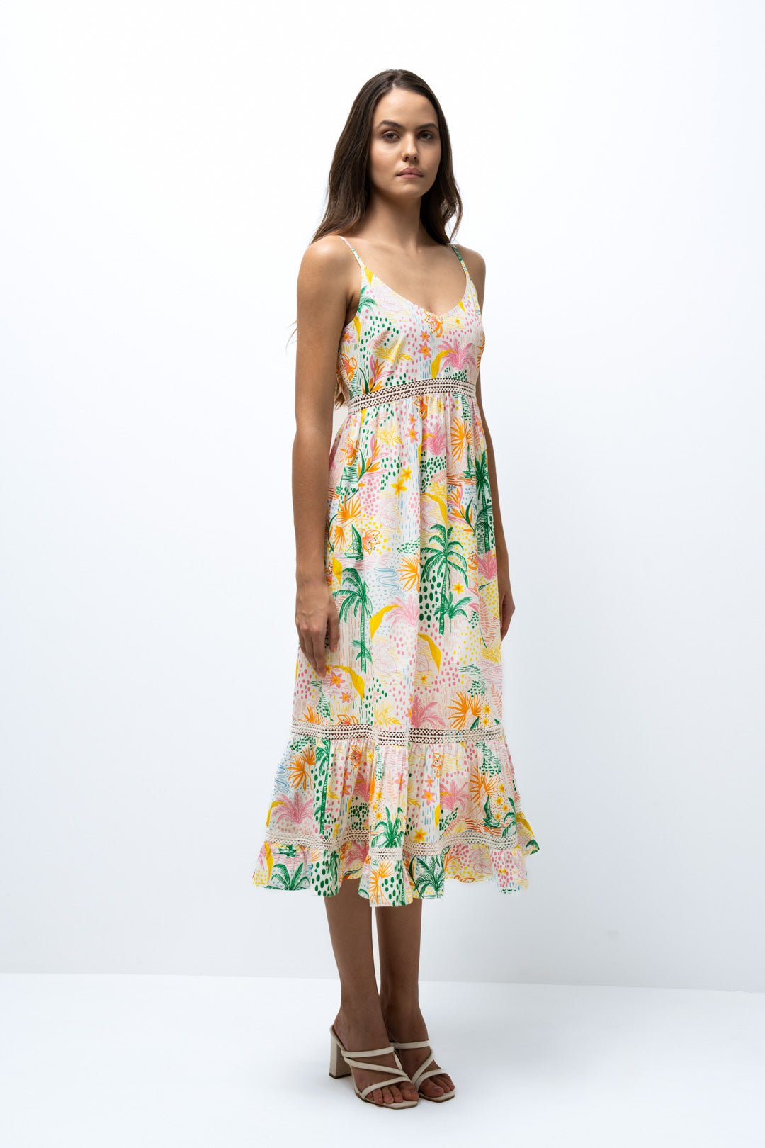 LACE - INSET PRINTED DRESS - Sotbella