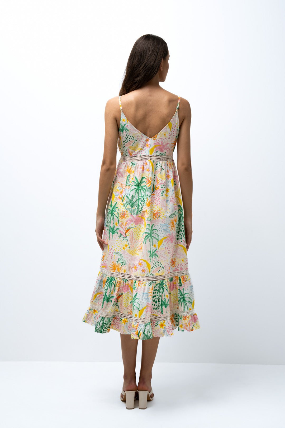 LACE - INSET PRINTED DRESS - Sotbella