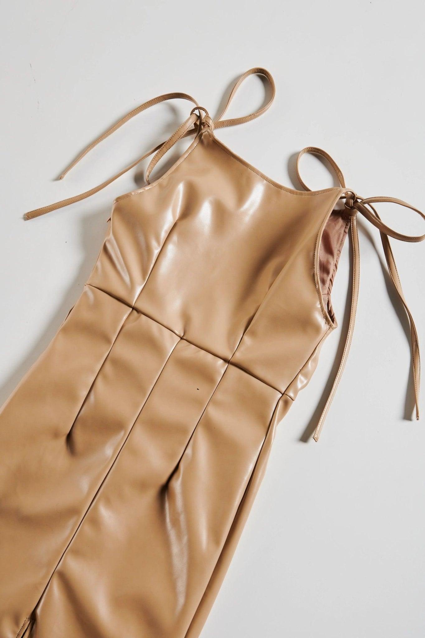 Longline Leather Chic Dress - Sotbella