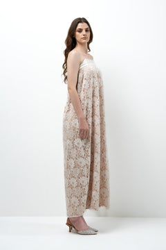 OFF - SHOULDER LACE MAXI DRESS - Sotbella