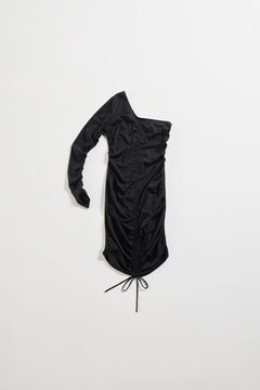 One Shoulder Noir Black Dress - Sotbella