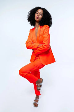 ORANGE SINGLE BREASTED BLAZER PANT CO - ORD SET - Sotbella