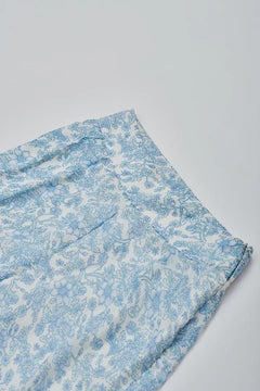 Printed Blue Trouser Pant - Sotbella