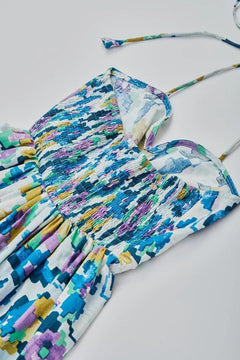 Printed Dress With Slit - Sotbella