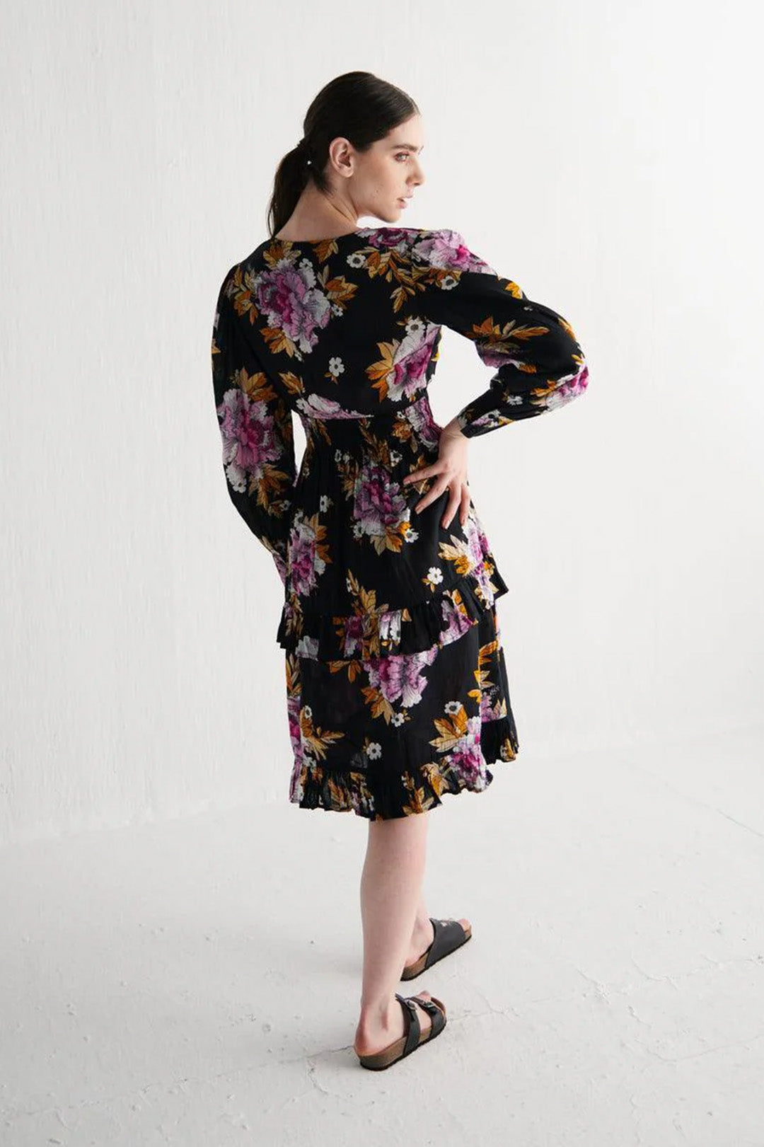 Printed Ruffle Dress