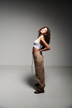 Set Of Halter Neck Top With Cargo Pants - Sotbella
