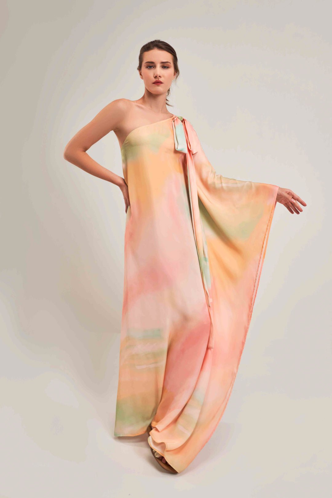 SUNSET ASYMMETRICAL TIE - UP DRESS - Sotbella