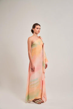 SUNSET ASYMMETRICAL TIE-UP DRESS - Sotbella